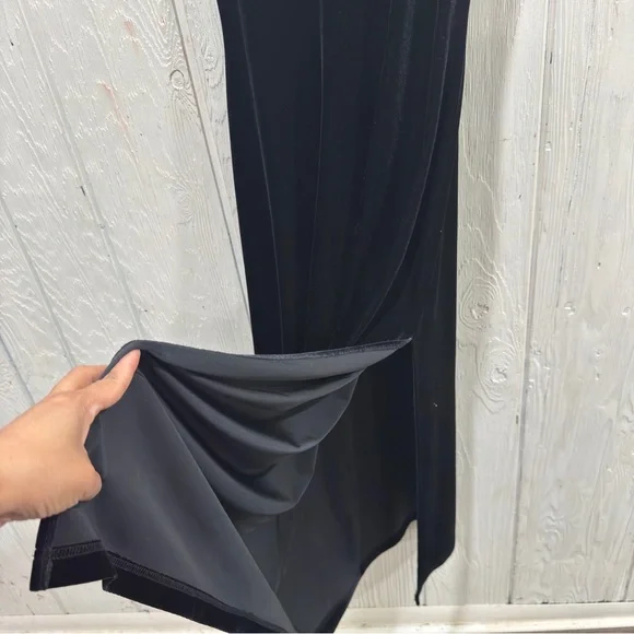 Victoria's Secret velvet Black Midi Dress - Picture 5 of 8